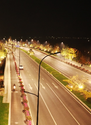 วิศวกรรมภูมิทัศน์และแสงสว่างของ Qianjin Avenue ส่วนที่ 1 ในเมือง Lin'an
